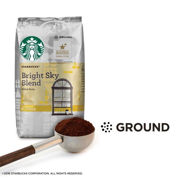 Bright Sky Blend Light Blonde Roast Ground Coffee, 12-Ounce Bag