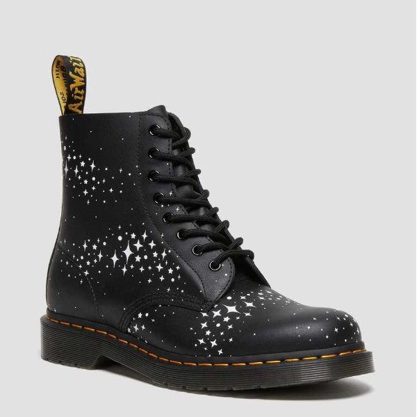 DR MARTENS 1460 Pascal Stars Leather Lace Up Boots