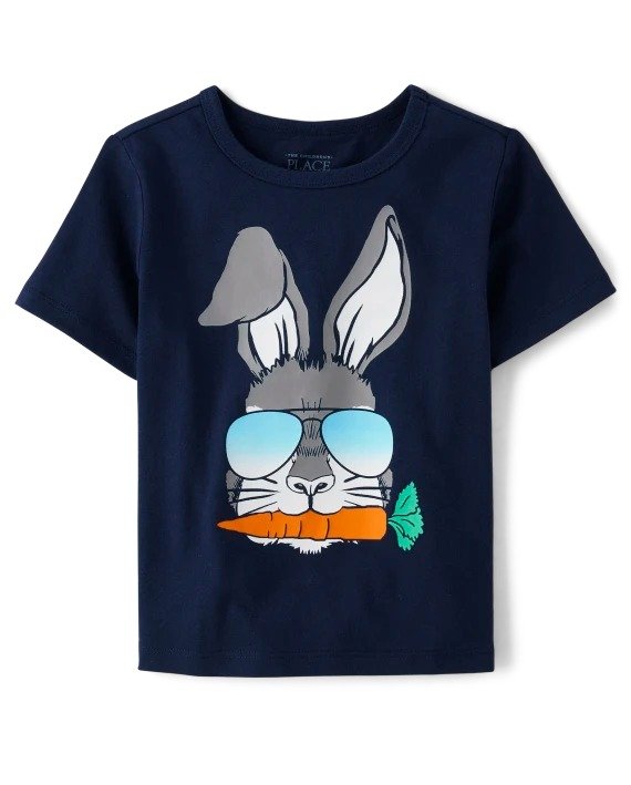 Baby And Toddler Boys Short Sleeve Easter Bunny Graphic Tee | The Children's Place - TIDAL