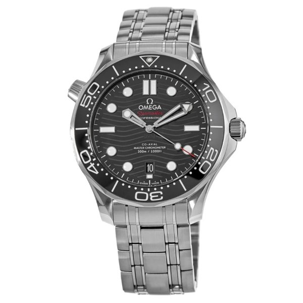 Seamaster Diver 300 M Black Dial Steel Bracelet Men's Watch 210.30.42.20.01.001