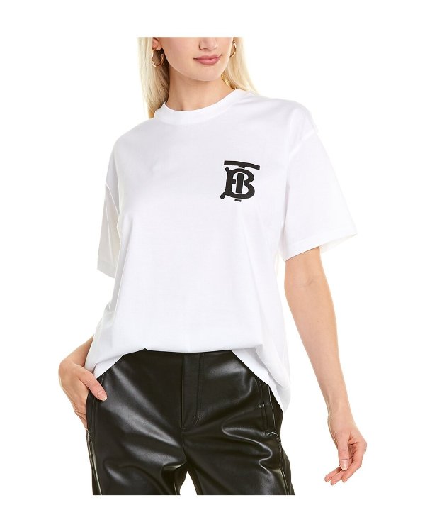Monogram Motif Cotton Oversized T-shirt