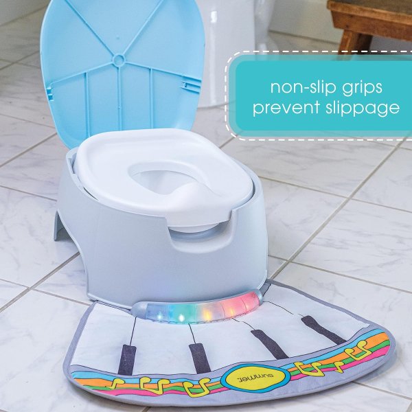 Summer Infant 3-in-1 Sit 'N Play Potty Training Toilet, Features Interactive Musical Foot Mat, Removable Pot and Splash Guard