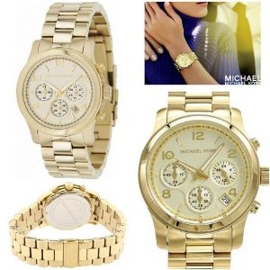 Michael Kors Chronograph Gold-Tone Ladies Watch MK5055