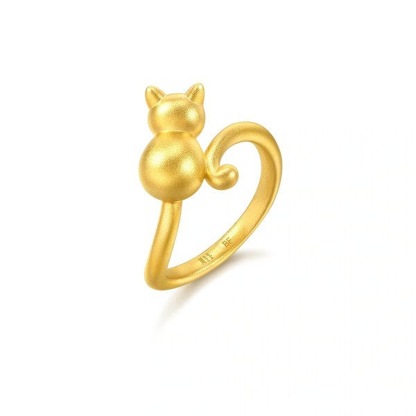 PetChat999黃金猫咪戒指 