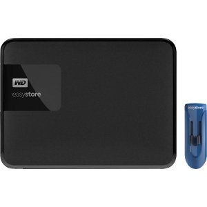 WD Easystore 4TB USB 3.0 Portable Hard Drive + 32GB Flash Drive
