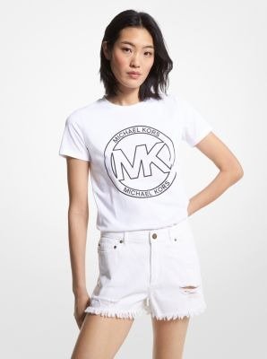 Logo Charm Print Organic Cotton T-Shirt