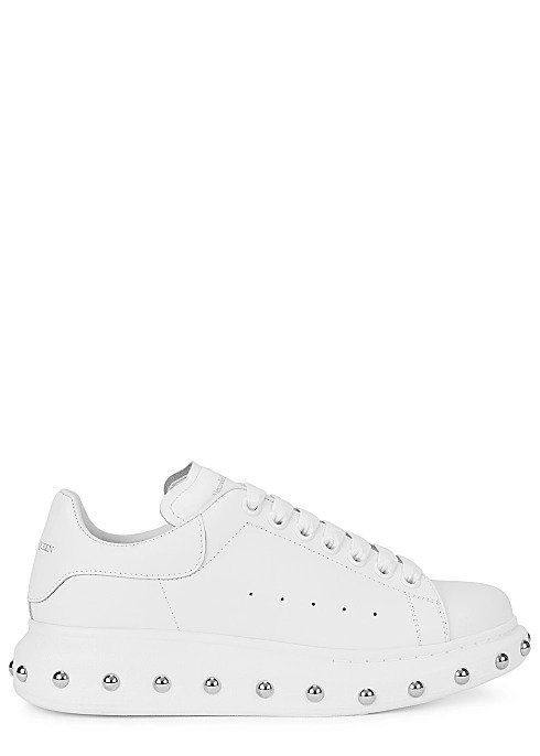 Larry studded white leather sneakers