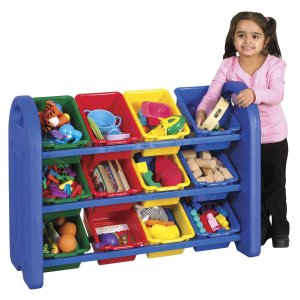 ECR4Kids 3-Tier Toy Storage Organizer with 12 Bins