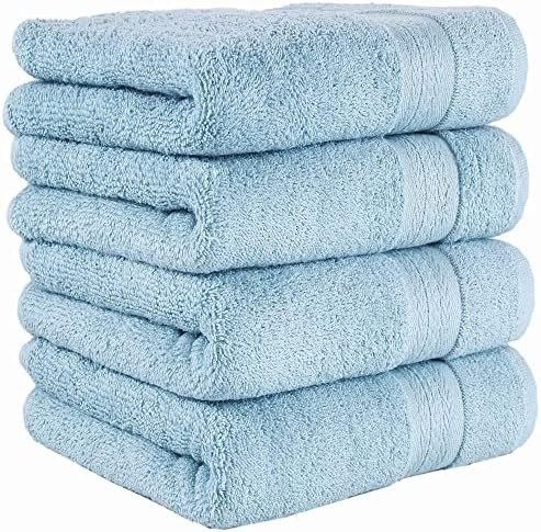 Extra Large Bath Towels 100% Cotton 27X54, 4 Bath Towel Set, Soft Quick  Dry