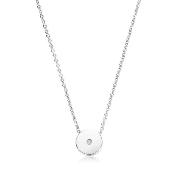 Linear Solo Diamond Necklace | Monica Vinader