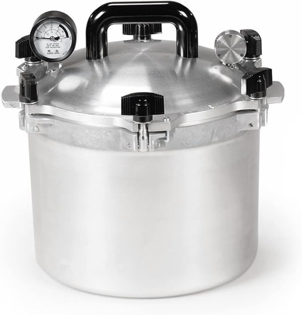 All American 1930-10.5qt Pressure Cooker/Canner (The 910) - Exclusive Metal-to-Metal Sealing System - Easy to Open & Close - Suitable for Gas, Electric, or Flat Top Stoves - Made in the USA