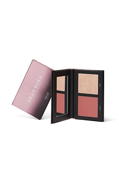 HAUS LABORATORIES by Lady Gaga: HEAD RUSH BLUSH DUO | HEAT SPELL BRONZER DUO, Highlighter Cheek Duos Available in Multiple Colors, True-Color Matte Blush or Powder Matte Bronzer, Vegan & Cruelty-Free