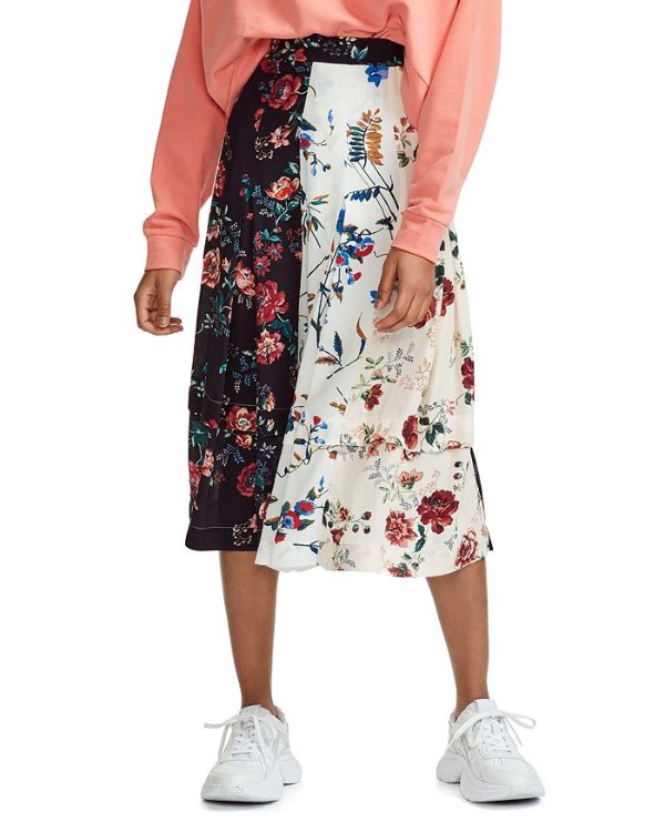 Jinger Floral Midi Skirt