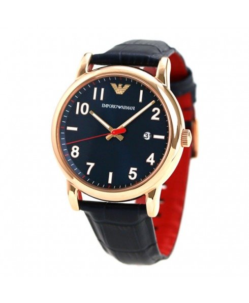 Mens Analogue Quartz Watch with Leather Strap