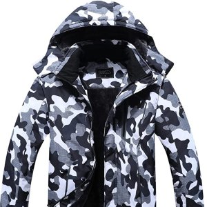 Amazon Pooluly Women's Ski Jacket Waterproof Windbreaker Hooded Raincoat