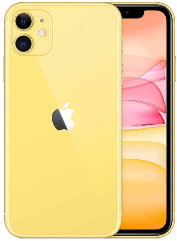 iPhone 11, 64GB, Yellow - Fully Unlocked (Renewed Premium)
