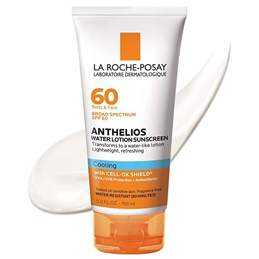 Anthelios Cooling Water Lotion Sunscreen for Body and Face, Broad Spectrum Sunscreen SPF, Absorbs Quickly, Water Resistant Every Day Sun Protection for Sensitive Skin