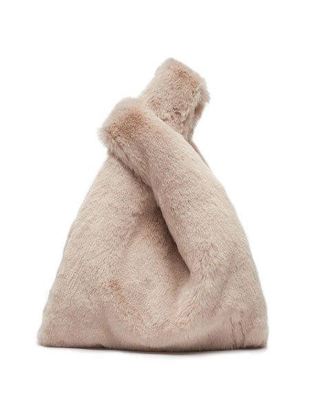 Mini Shopper Faux-Fur Top Handle Bag