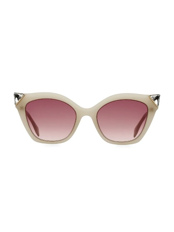 53MM Jeweled Cat Eye Sunglasses