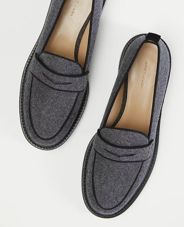Flannel Penny Loafers | Ann Taylor
