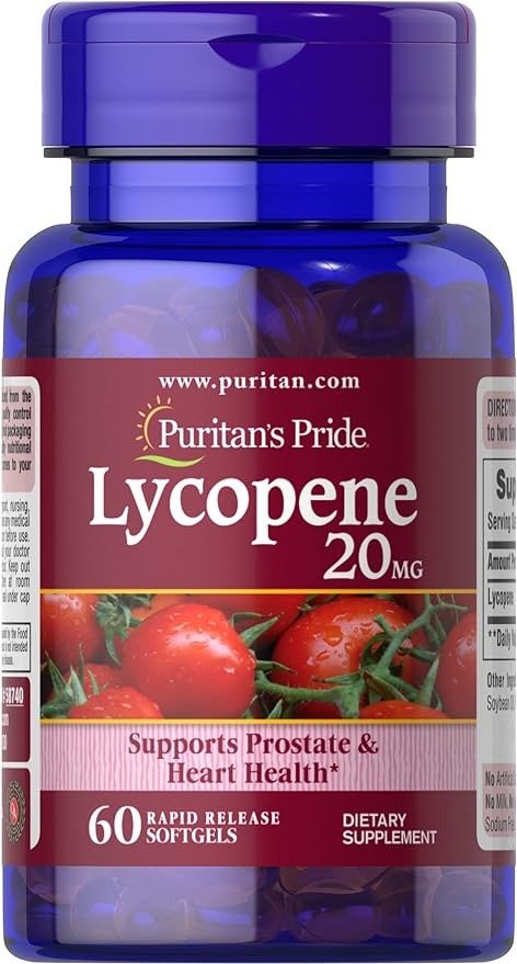 Lycopene Softgel 20 Mg, Promotes Prostate and Heart Health, 60 Count