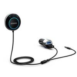iClever Himbox HB01 Bluetooth 4.0 车载蓝牙声控免提通话及音乐播放套装(含3.5mm Aux连接线,双USB车载充电器及固定底座) 