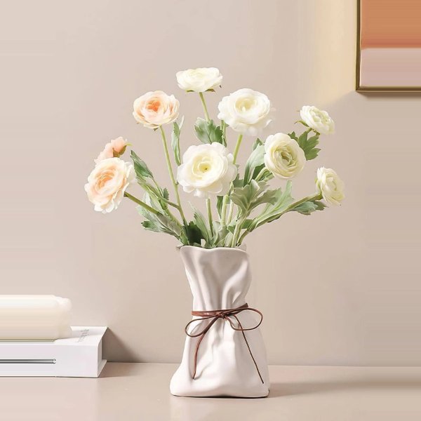 1pc ABS Flower Vase, Modern Solid Color Flower Vase For Home