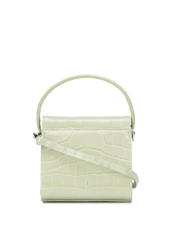 crocodile-embossed mini bag