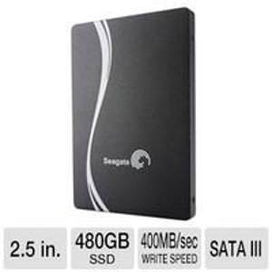 Seagate 600 Series 480GB SSD 2.5 Form Factor, SATA III 6Gb/s, Up To 500 MB/s Read Speed, Up To 400 MB/s Write Speed, 7mm