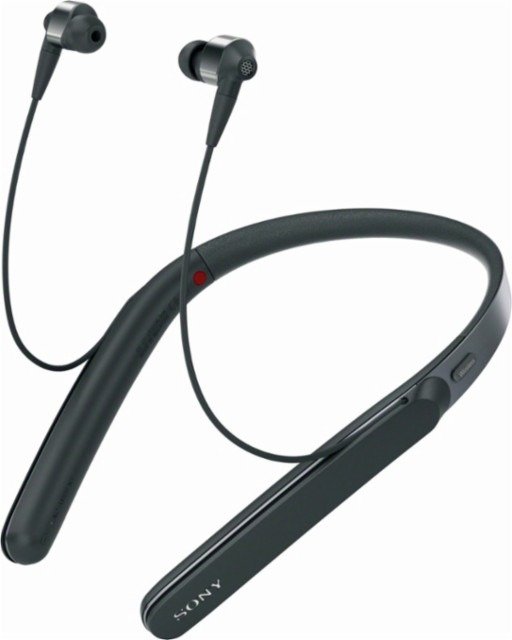 - 1000X Premium Wireless Noise Cancelling Behind-the-Neck Headphones - Black