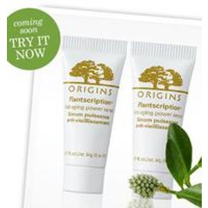 of New Plantscription Anti-aging Power Serum with Any Purchase @ Origins