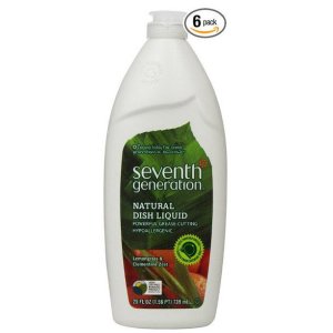 Seventh Generation Natural Dish Liquid, Lemongrass & Clementine Zest, 25-Oz. Bottles Pack of 6