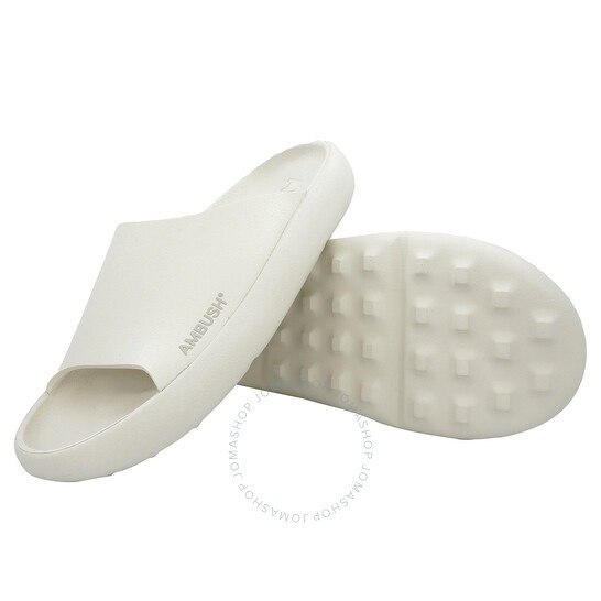 Men's White Foam Slip-On Slides