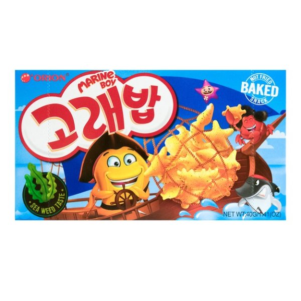 韩国ORION好丽友 好多鱼松脆小饼干 鲜香海苔味 40g
