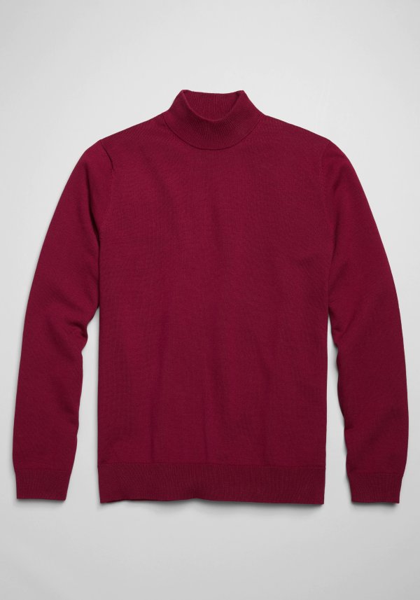 Traveler Collection Pima Cotton Mock Neck Sweater - Traveler Sweaters | Jos A Bank