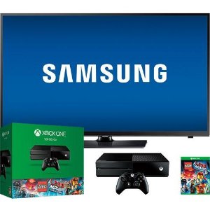 Xbox One 500GB Console with Samsung TV and LEGO Game Bundle