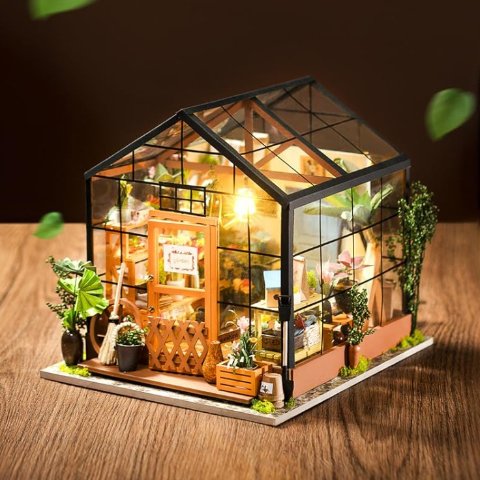 Rolife Miniature DIY House Craft Kits with Lights and Furnitures