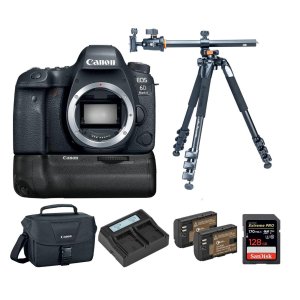 Canon EOS 6D Mark II DSLR Body With BG-E21 Battery Grip And Accessory Bundle