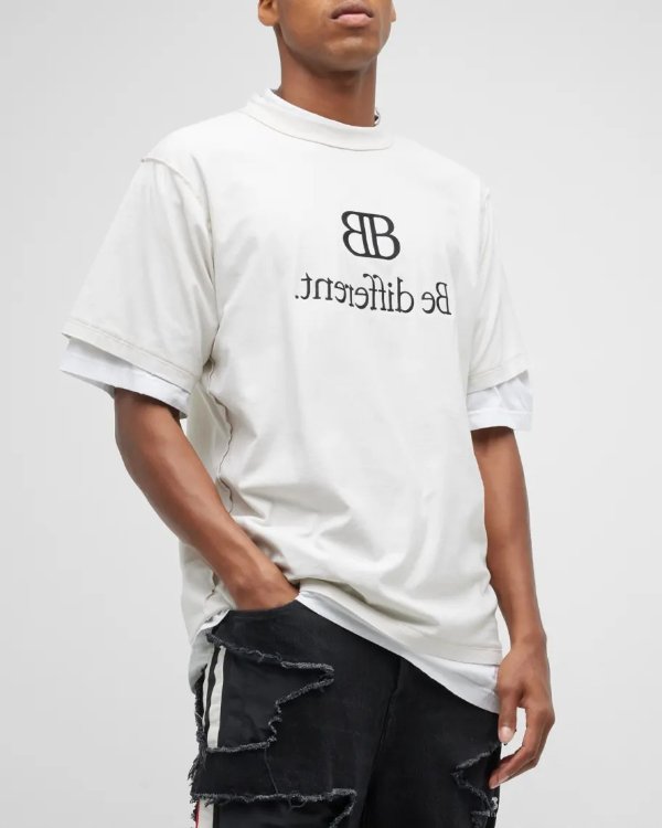 Men's Be Different Long Layered T-Shirt