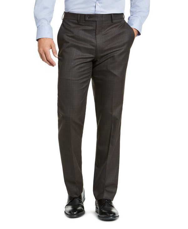 Men's Classic-Fit UltraFlex Stretch Windowpane Dress Pants