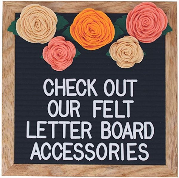 Felt Letter Board Accessories (The Sunset) – Letter Board Flower Decorations Perfect for Baby Photo Props and Party Decor Works with All Changeable Message and Letterboards! (Accessory Kit Only!)