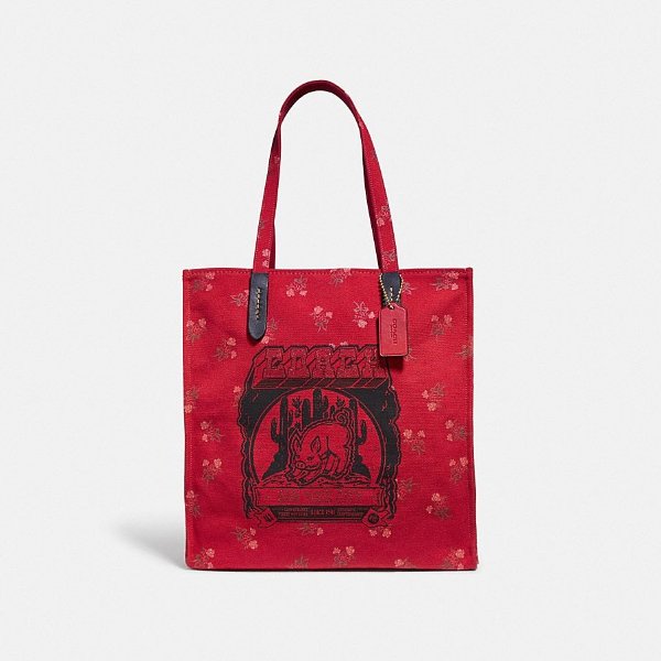Lunar New Year Tote With Pig Motif