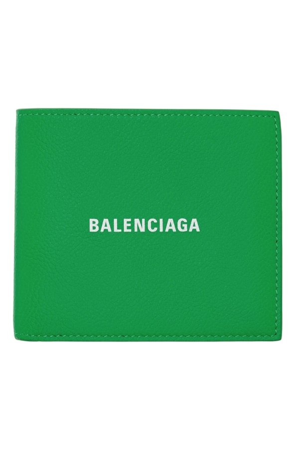 Green Logo Square Folded Cash Wallet
