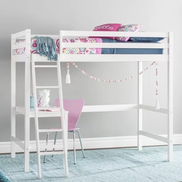 Nickelsville Twin Loft Bed with DeskNickelsville Twin Loft Bed with DeskRatings & ReviewsQuestions & AnswersShipping & ReturnsMore to Explore