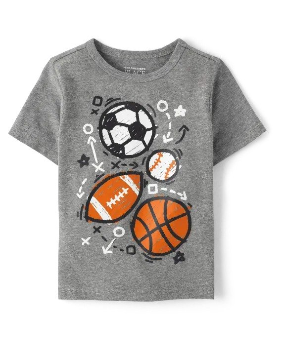 Baby And Toddler Boys Short Sleeve Sports Graphic Tee | The Children's Place - S/D KOALA GRAY