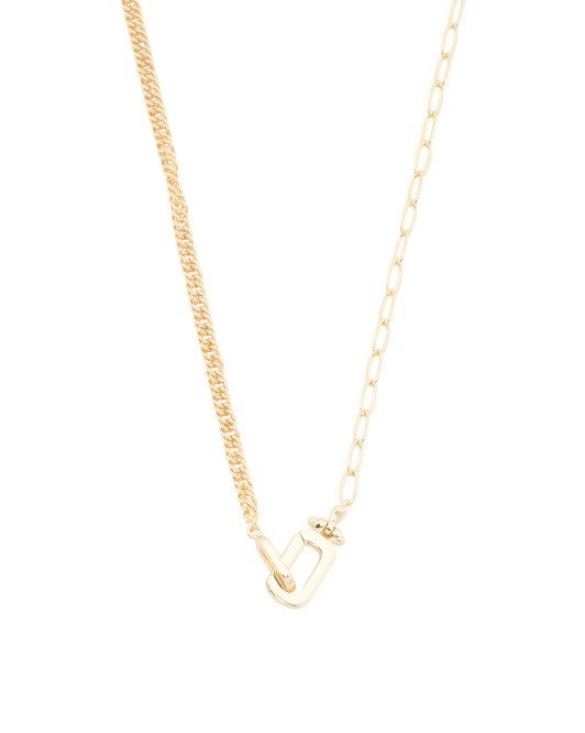 18k Gold Plated Dylan Link Dual Chain Necklace