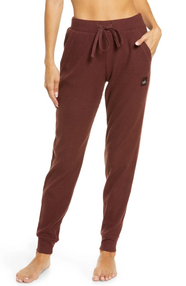 Nordstrom Alo Muse Ribbed High Waist Sweatpants 108.00
