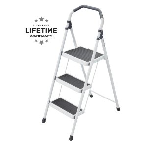 Gorilla Ladders 3-Step Lightweight Steel Step Stool Ladder with 225 lbs. Load Capacity Type II Duty