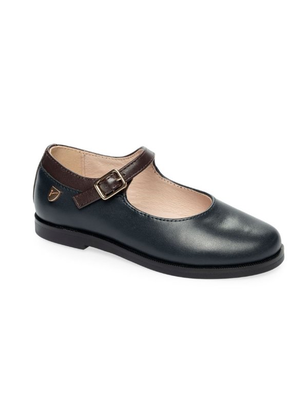 Girl's Ruby Leather Flats