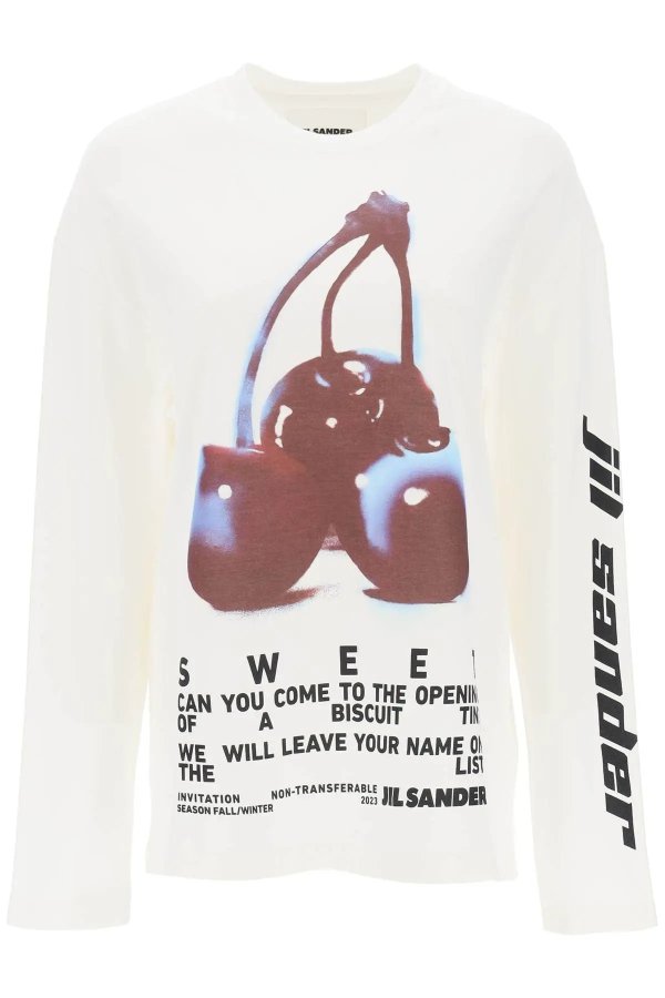 Long-sleebed T-shirt with print Jil Sander